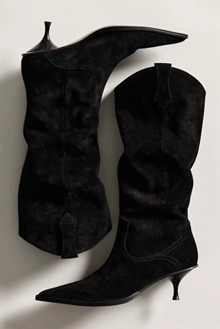 Daisy Slouchy Kitten Heel Boots | Free People (Global - UK&FR Excluded)