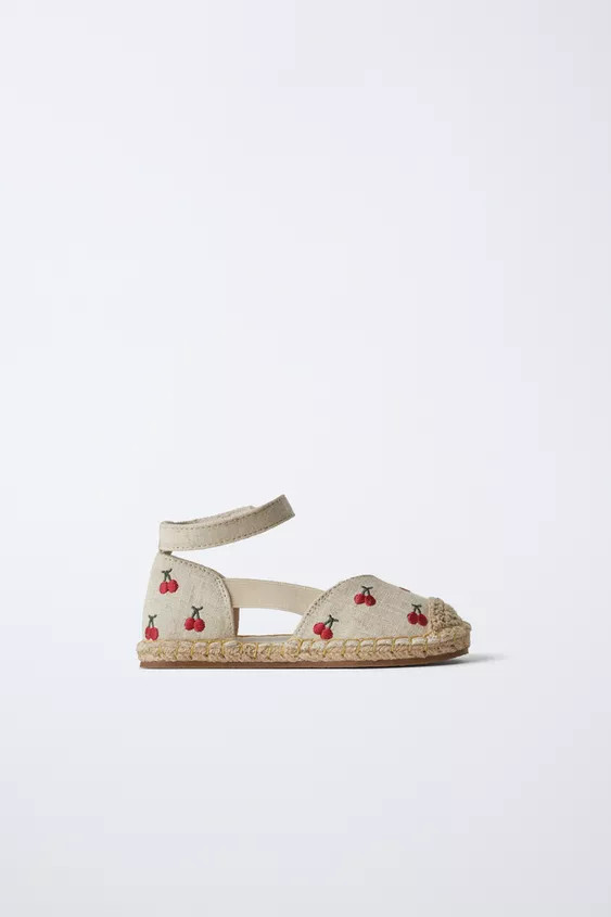Shoes with cherry details. Features two elastic gores at the sides for a better fit. Hook and loo... | Zara US
