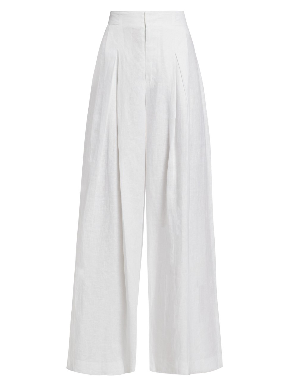Women's Palazzo Linen Pants - White - Size 10 | Saks Fifth Avenue