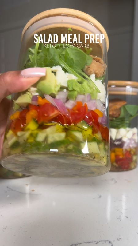 Salad Meal Prep 🫶🏾 These meal prep jars were sent from HEAVEN! This is my favorite way to meal prep my salads!

#LTKGiftGuide #LTKMostLoved #LTKVideo