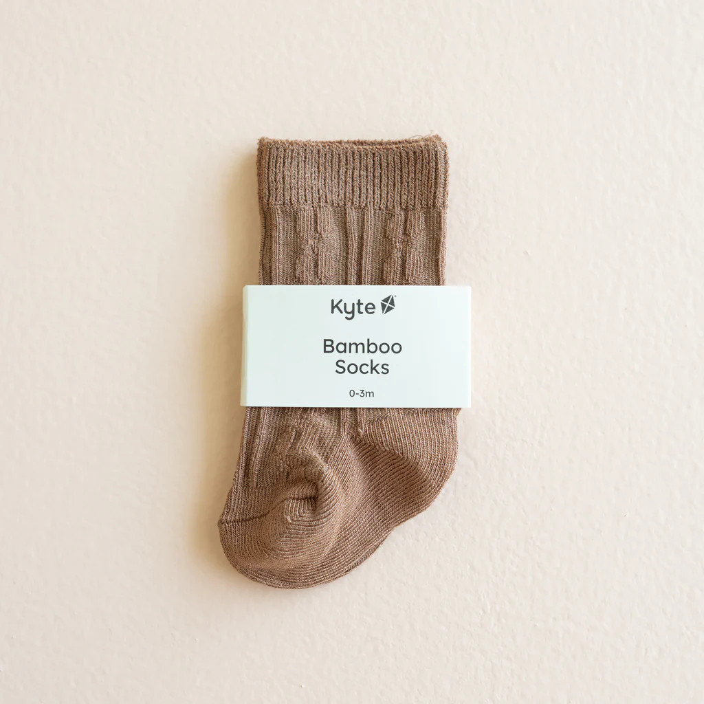 Knee High Socks in Latte | Kyte Baby