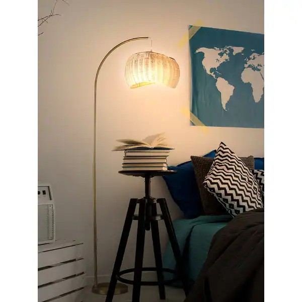 Brightech Wave Pendant LED Floor Lamp - Brass - Bed Bath & Beyond - 35935447 | Bed Bath & Beyond