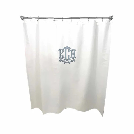 Appliqué Waffle Weave Shower Curtain | Etsy | Etsy (US)