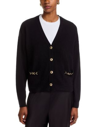 C by Bloomingdale's Cashmere 100% Cashmere Hardware Trim V Neck Cardigan - Exclusive  | Bloomingd... | Bloomingdale's (US)