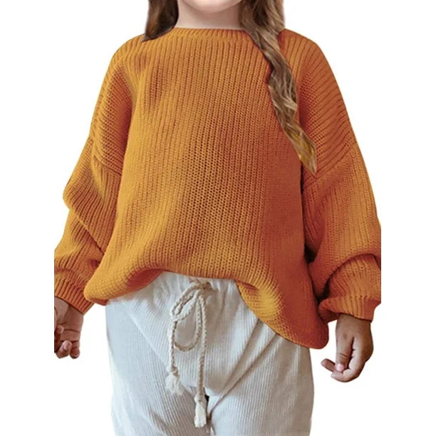 Musuos Baby Girls Boys Solid Sweaters Casual Crewneck Thick Warm Outwear Knit Pullover - Walmart.... | Walmart (US)