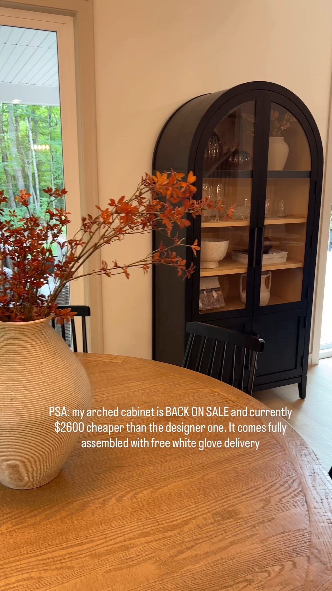 My arched cabinet is on major sale for Labor Day! Fully assembled + free white glove delivery 

#LTKHome #LTKSeasonal #LTKSaleAlert