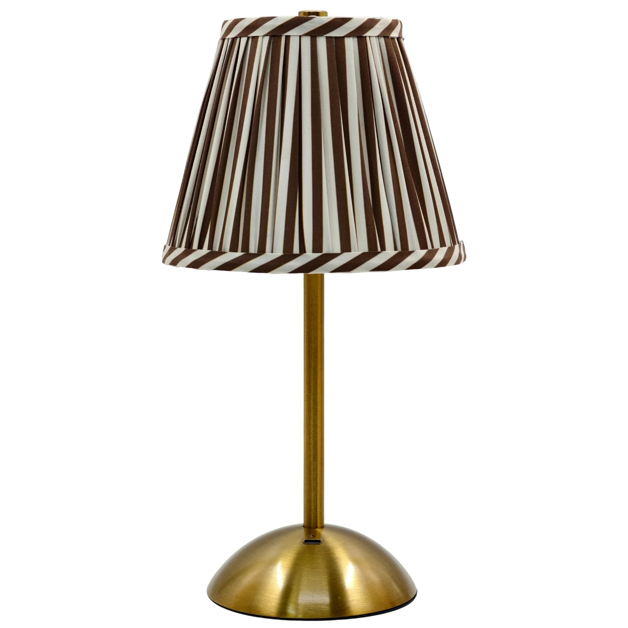 Home Decor Collection Sterling & Noble Home Brown Striped Rechargeable Table Lamp | Walmart (US)
