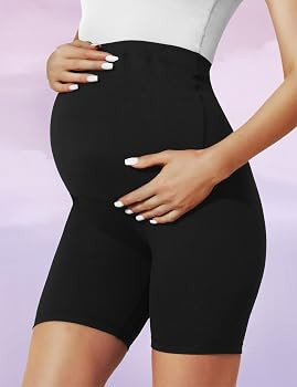 BONVIGOR Maternity Shorts Over The Belly Biker Workout Yoga Active Athletic Pregnancy Short Pants... | Amazon (US)