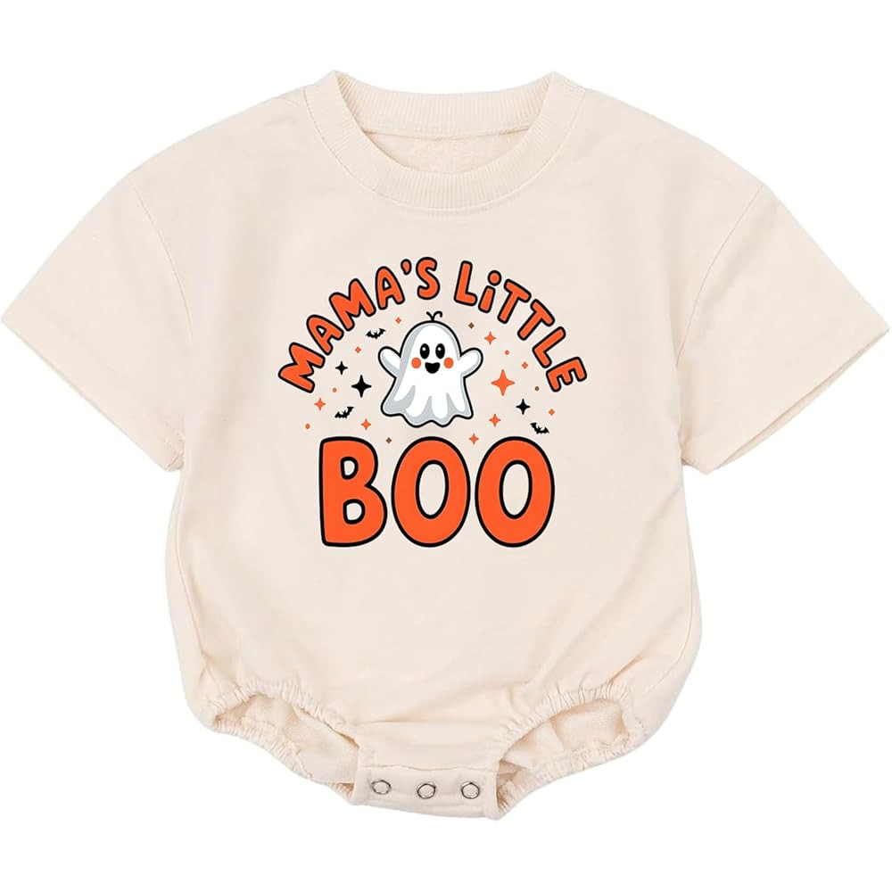Outfit Mamas Little Boo Embroidery Romper 1st Birthday Soft Romper with Spooky Season Baby Outfit... | Amazon (US)