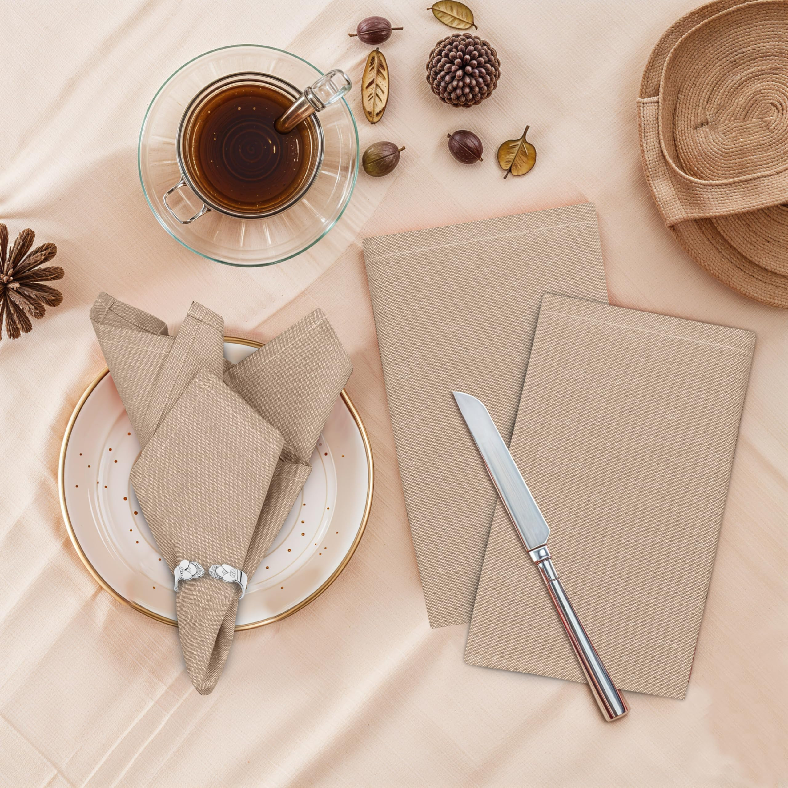 Ruvanti Cloth Napkins Set of 12, 18x18 Reusable Napkins Cloth Washable, Soft & Durable Table Napk... | Amazon (US)