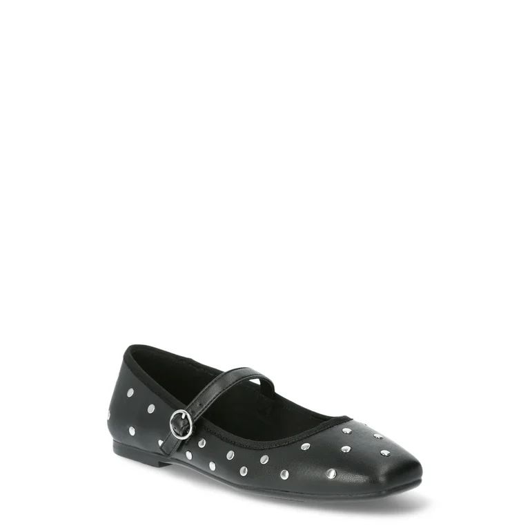 Scoop Women’s Faux Leather Mary Jane Flats | Walmart (US)