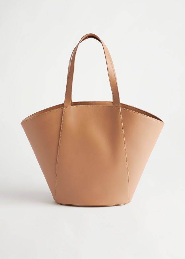 Large Topstitched Tote Bag | & Other Stories (EU + UK)