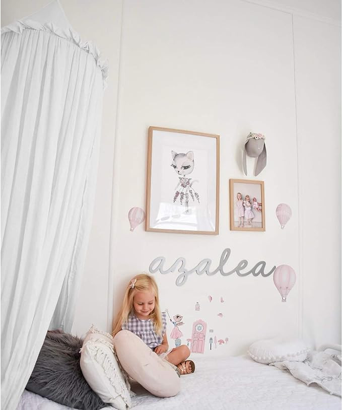 MAMERIA Kids Bed Canopy with Frills Cotton Hanging Tent Curtain Net for Reading Nook Hideaway Bed... | Amazon (US)