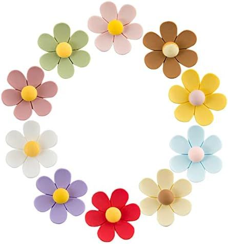 Cute Flower Resin Fridge Magnets for Adults Kitchen Refrigerator Door Decoration (Sunshine) | Amazon (US)