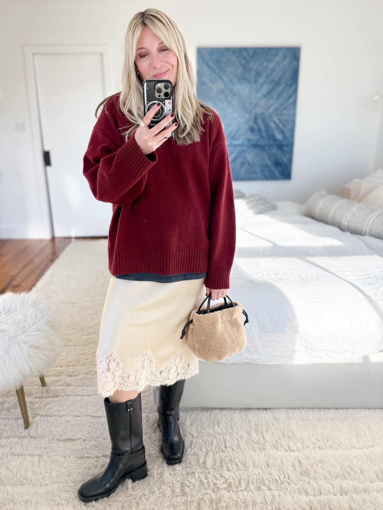 Valentine’s Day’s Outfit Inspo pt.3 💌

I love the look of a longer, oversized sweater with silky midi skirts. The key here is to deal in proportion extremes: silk midi skirts look best with sweaters that are either short (cropped, even) or long and oversized.

#LTKootd #LTKValentine