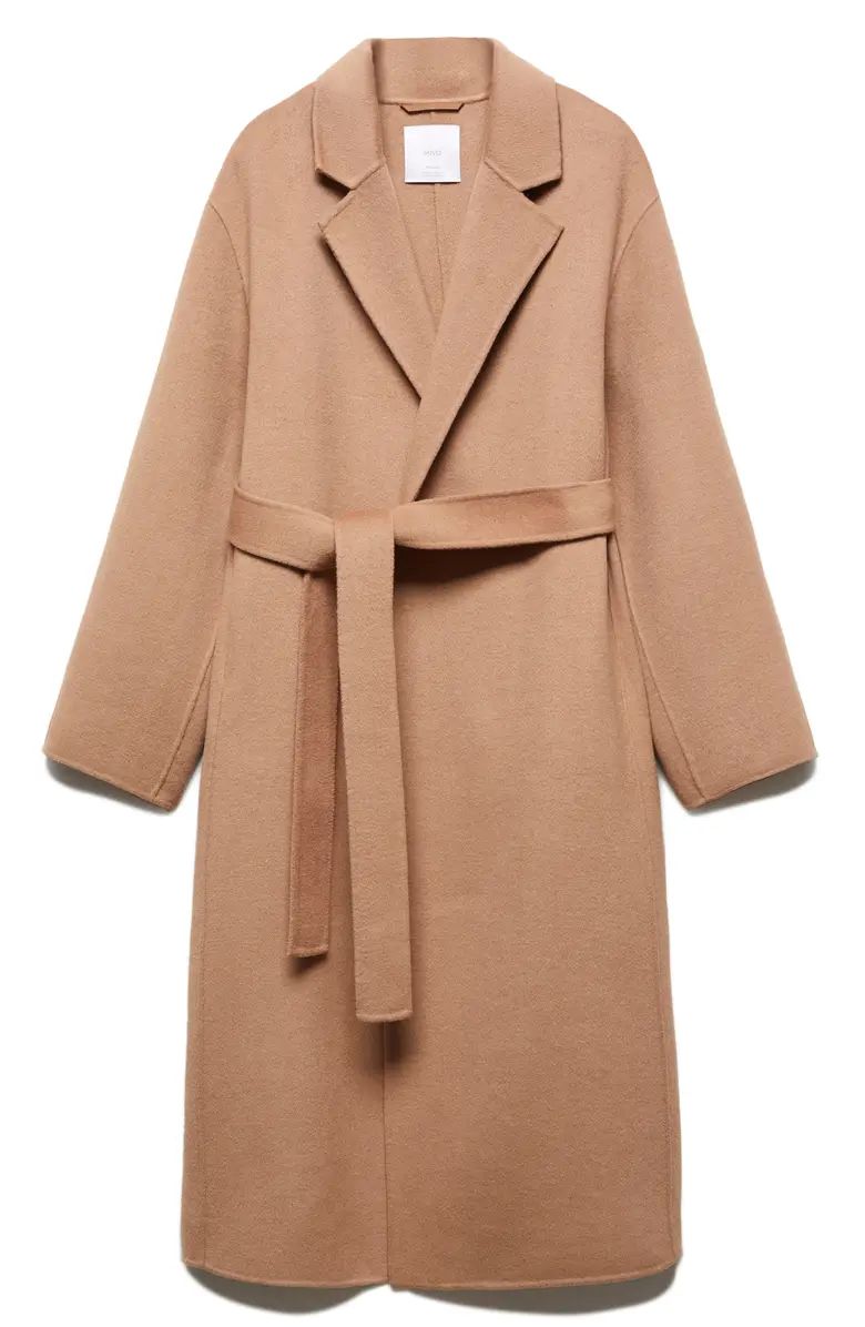 MANGO Wool Blend Wrap Coat | Nordstrom | Nordstrom