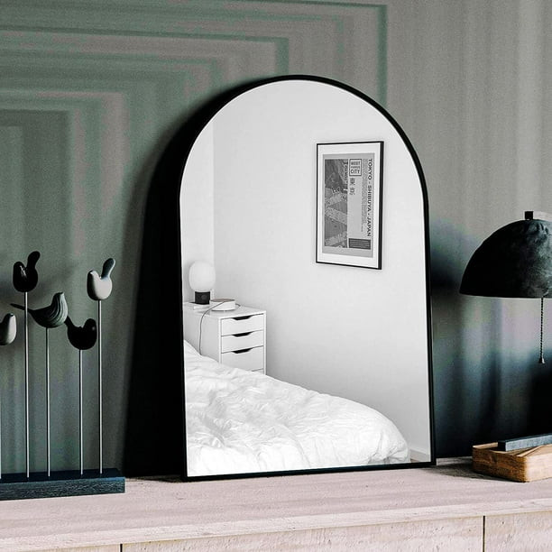 GLSLAND Wall Mounted Mirror, 26" x 38" Arch Bathroom Mirror for Wall, Vanity Mirror for Bedroom, ... | Walmart (US)