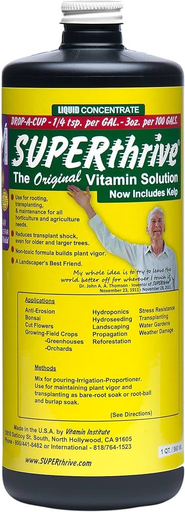 SUPERthrive VI30162 Plant Vitamin Solution, 1 Quart, Yellow | Amazon (US)