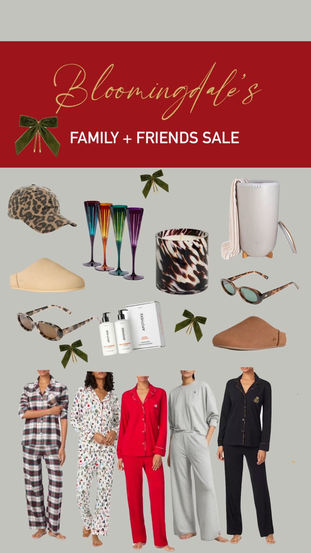 Get ready for the holidays and grab those last-minute gifts! 🎁 The Bloomingdale's Friends & Family Sale is here, and my cart is already full!
I’ve rounded up some of my top picks from the sale (including my favorite cozy PJs!):
• Cozy Loungewear: Seriously the best time to refresh your sleepwear drawer. I linked the holiday prints, the classic plaid, and the chic solid sets. They make the perfect gift!
• Home & Hostess: Those colorful flutes and chic marble/tortoise accessories are perfect for holiday entertaining.
• Cold Weather Must-Haves: Linked the slippers, sunnies, and that cute leopard print hat!
You can score up to 25% OFF on so many designer and holiday items. Everything is linked for you to shop now!

#Bloomingdales #FriendsAndFamilySale #LTKSale #PajamaSets #CozyVibes #HolidayShopping #GiftIdeas #LTKFinds

#LTKSeasonal #LTKHoliday #LTKGiftGuide