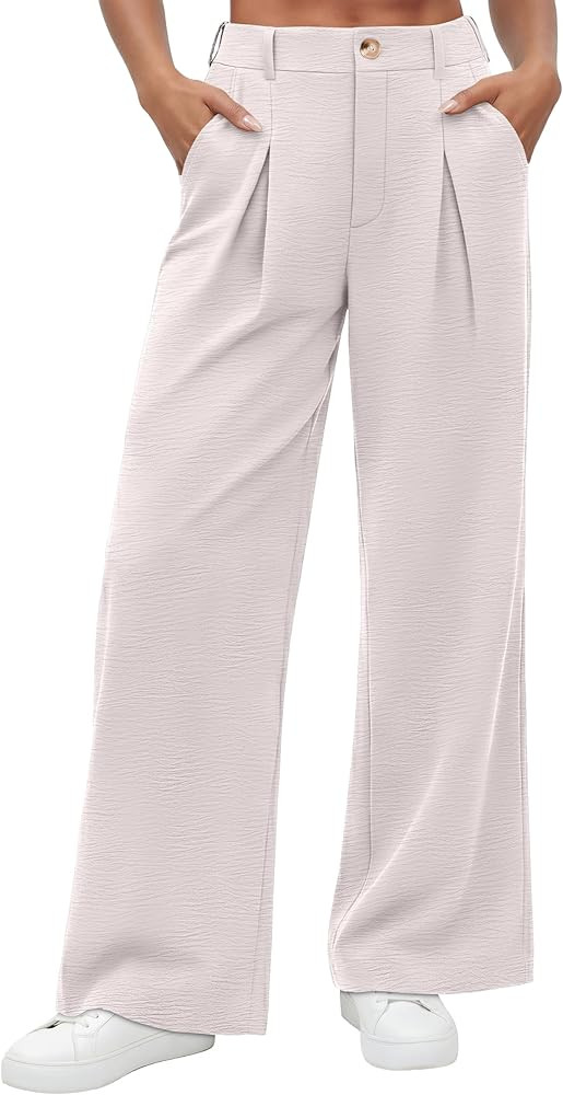 ANRABESS Women Wide Leg Dress Pants 2026 Summer High Waisted Business Casual Work Trousers Dressy... | Amazon (US)