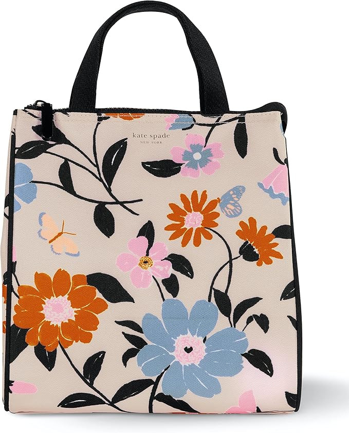 Kate Spade New York Portable Soft Cooler Lunch Bag, Thermal Tote with Silver Insulated Interior L... | Amazon (US)