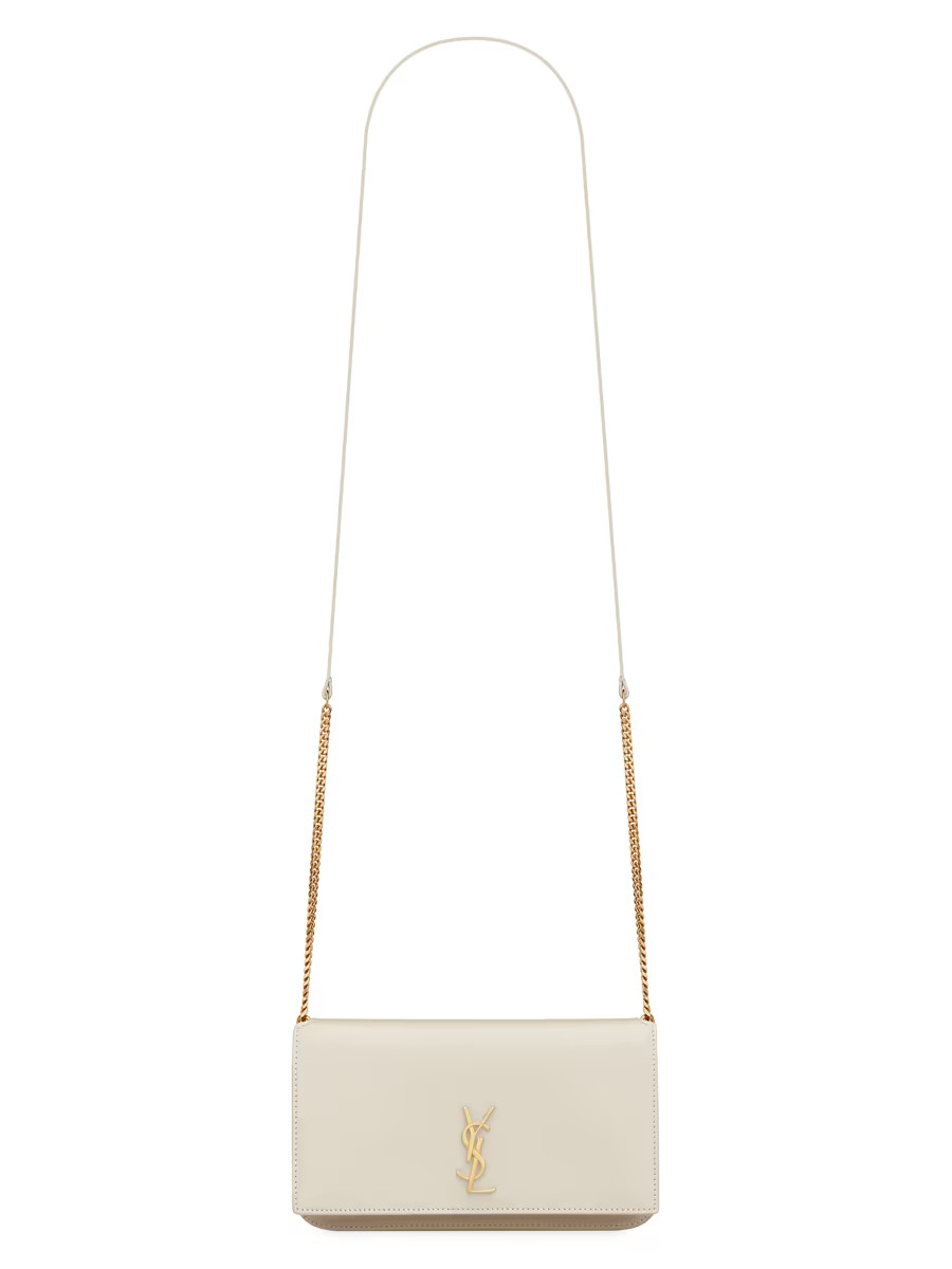 Cassandre Phone Holder with Strap in Smooth Leather | Saks Fifth Avenue