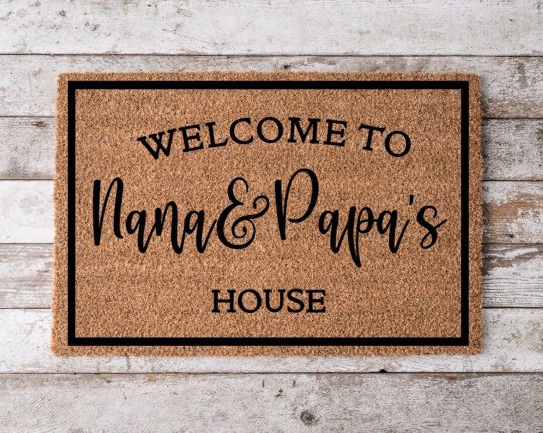 Welcome to Nana and Papa House  Custom Welcome Mat  Cheerful - Etsy | Etsy (US)