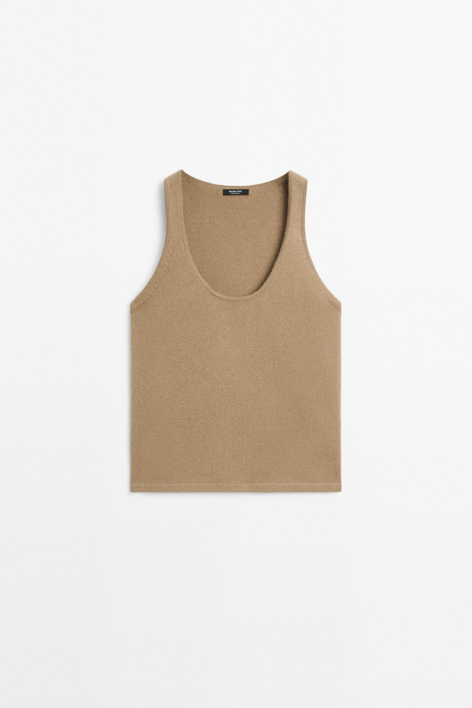 Wool blend knit round neck top | Massimo Dutti US