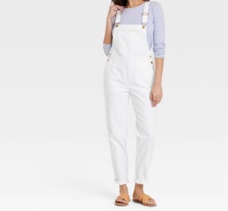White overalls perfect for spring and summer 