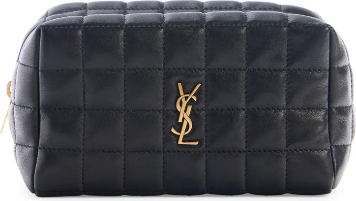 Small Cassandre Quilted Leather Cosmetic Pouch | Nordstrom