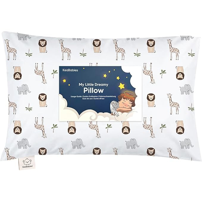 Toddler Pillow with Pillowcase - 13x18 My Little Dreamy Kids Travel Bed Pillows for Sleeping, Org... | Amazon (US)