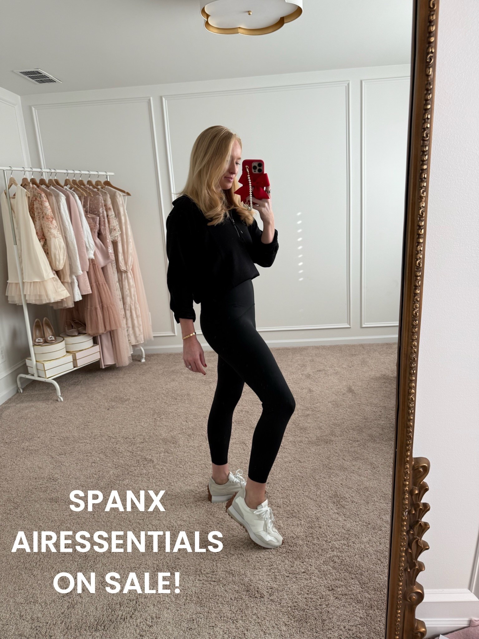 My most worn spanx fave is on sale! Sizes go quickly when they have sales. I wear airessentials year round and it’s my go to travel outfit  I wear a small in air essentials and a medium in the leggings (they’re my fave!). Select colors of the leggings are on sale but they are worth full price in my opinion if you want flattering leggings. Use code AMANDAJOHNXSPANX for 15% off your full prices spanx order. 

#LTKTravel #LTKSaleAlert