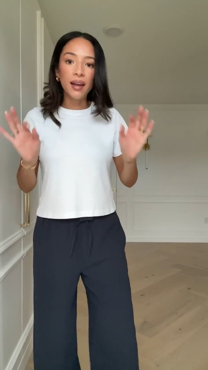 My favorite closet staples for fall! The best trousers for work and the weekend. They're super comfortable, don't wrinkle and are stain resistant. Wearing size S white tee (size up 1-2 sizes for an oversized look), size S cardigan, size M lodge pants (when pregnant but I usually wear size S) 

fall outfit, fall style, fall fashion, errands outfit, casual outfit, casual pants, pull-on pants, travel outfit, airport outfit

#LTKSeasonal #LTKTravel