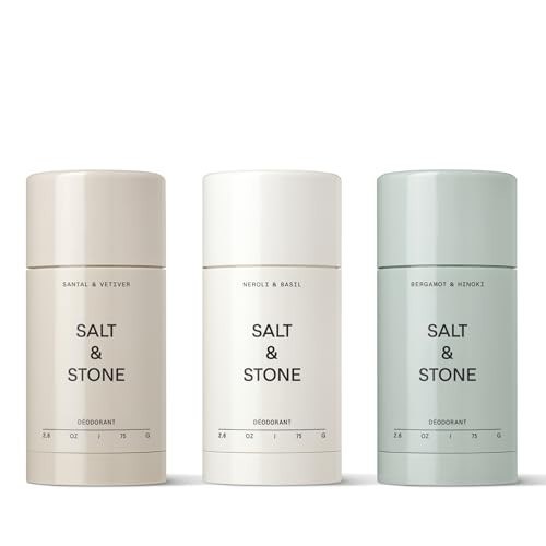 SALT & STONE - Extra Strength Natural Deodorant Trio (Santal, Lavender & Sage, and Bergamot & Eucalyptus). | Amazon (US)