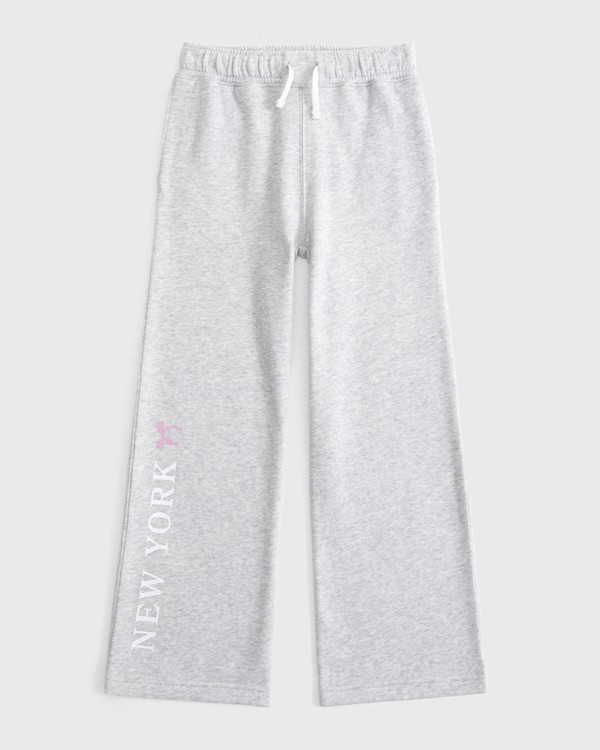 graphic wide leg sweatpants | Abercrombie & Fitch (US)