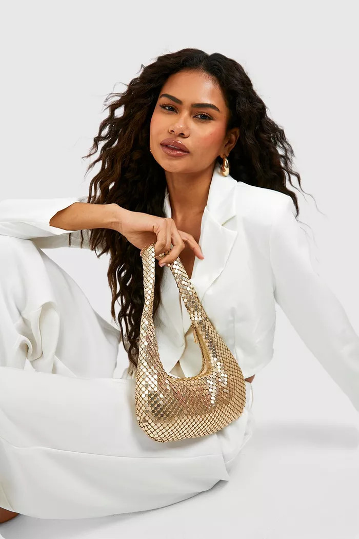 Premium Shimmer Shoulder Bag | Boohoo.com (UK & IE)