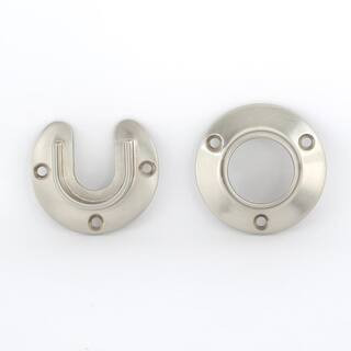 2.68 in. Heavy-Duty Brushed Nickel Closet Rod Pole Sockets | The Home Depot