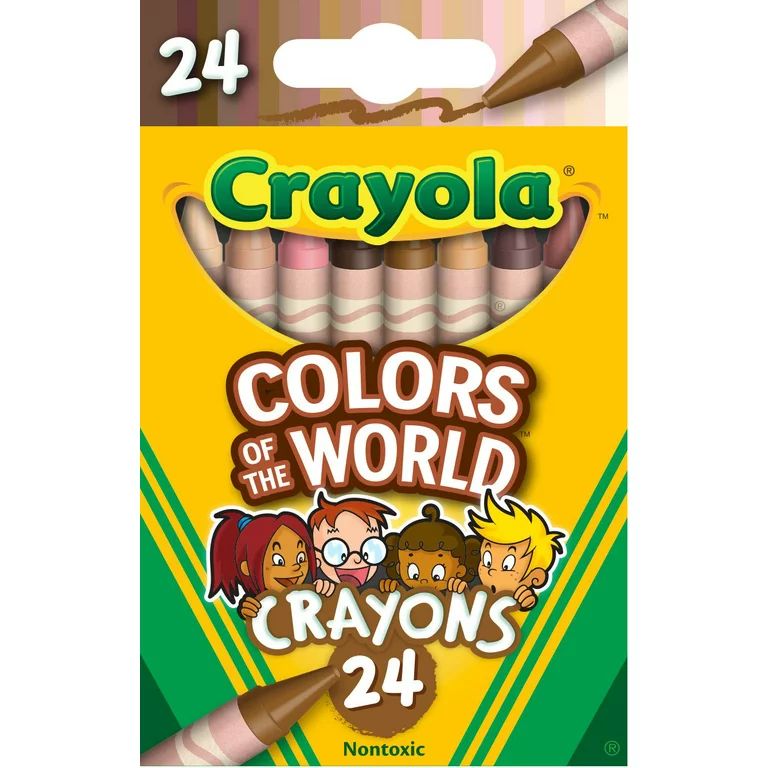 Crayola Colors of the World Crayons, 24 Count Assorted Colors, Child - Walmart.com | Walmart (US)