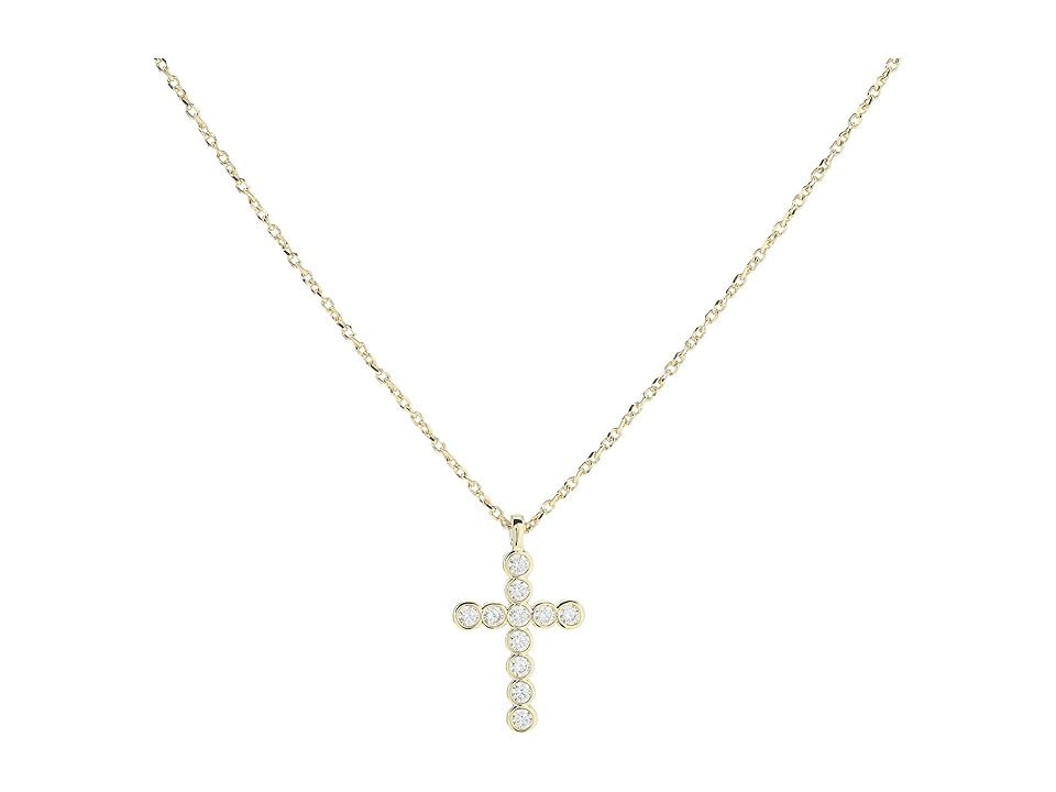 Kendra Scott Cross Crystal Pendant Necklace (Gold White Crystal) Necklace | Zappos