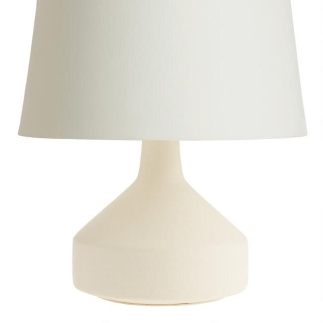 White Ceramic Funnel Accent Lamp Base | World Market