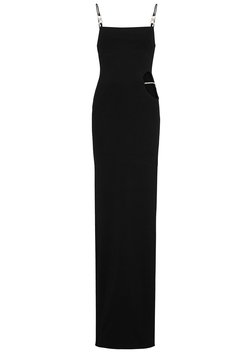 Black embellished stretch-jersey gown | Harvey Nichols (Global)
