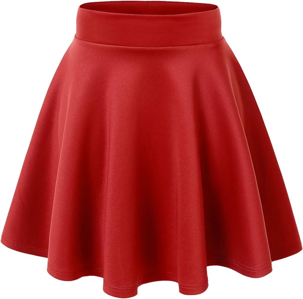 Made By Johnny Women's Basic Versatile Stretchy Flared Casual Mini Skater Skirt XS-3XL Plus Size-... | Amazon (US)