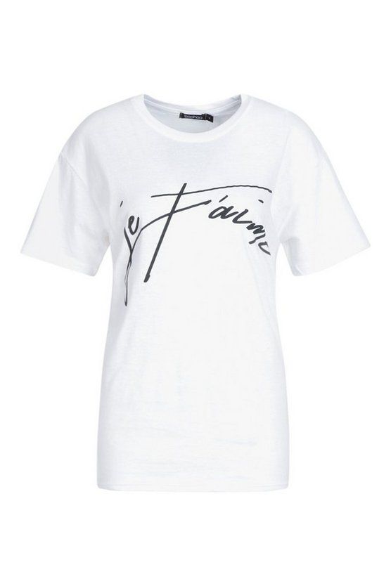 Je Tamie French Graphic T-Shirt | Boohoo.com (US & CA)