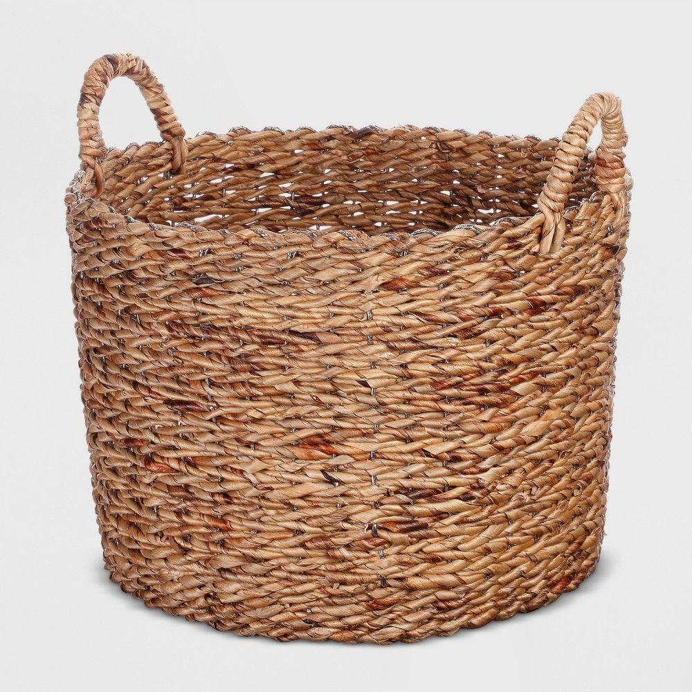 Round Water Hyacinth Basket 12.5" x 18" Natural | Target