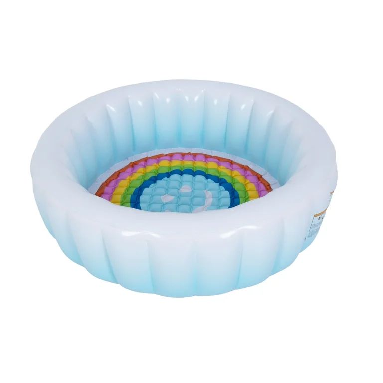 Packed Party Luxe Blue Ombre 59” Round Soft-Sided Inflatable Swimming Pool | Walmart (US)