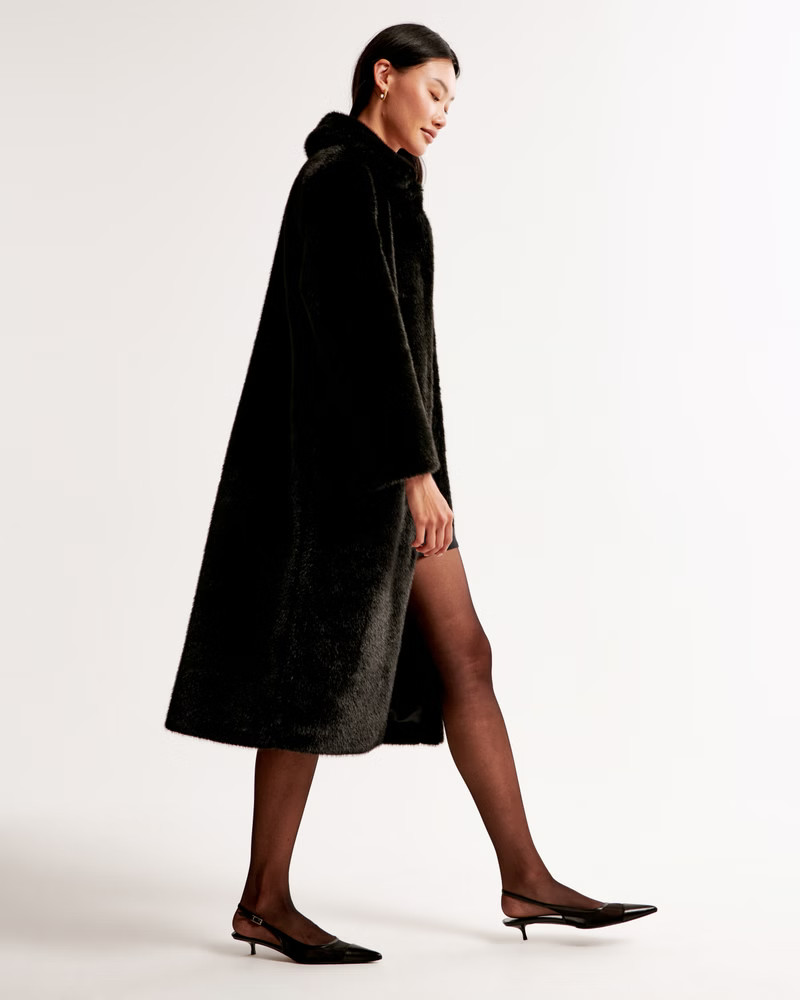 Women's Faux Fur Coat | Women's Coats & Jackets | Abercrombie.com | Abercrombie & Fitch (US)