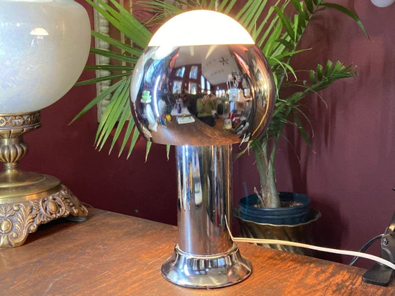 Table Lamp Chrome Orb Eyeball Atomic Space Glass 60s | Etsy | Etsy (US)