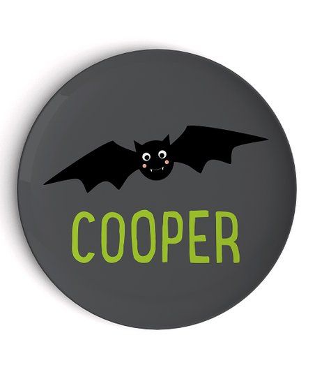 Halloween Bat Personalized Plate | Zulily