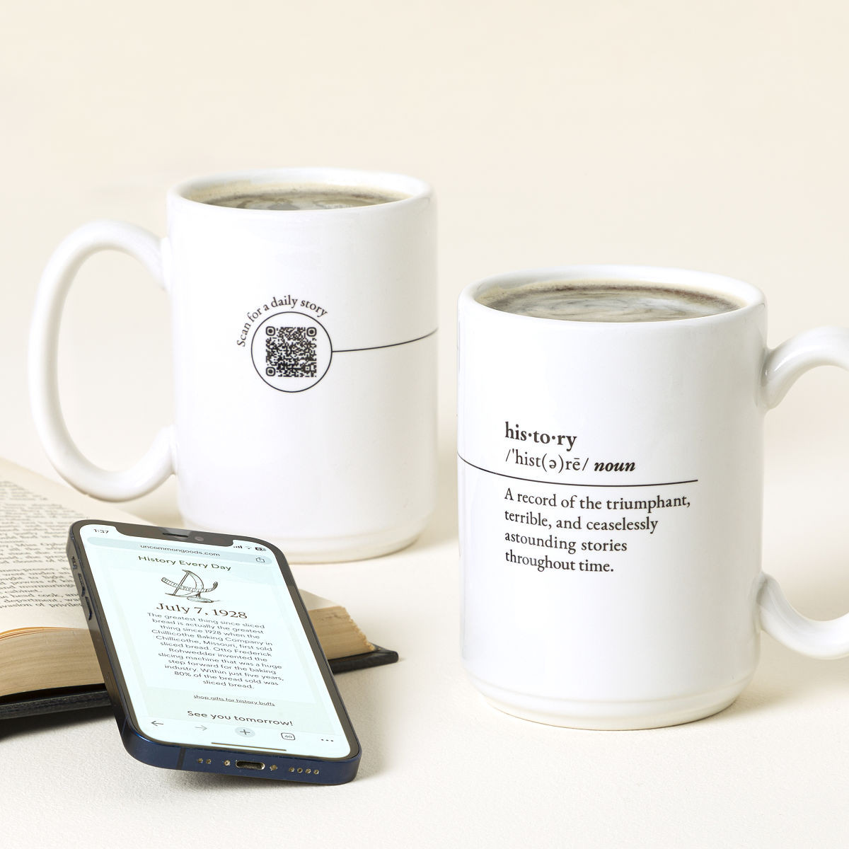 History Every Day Interactive QR Mug | UncommonGoods