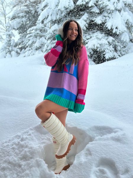 Ski sweater Hunter snow boots earmuffs 

#LTKstyletip #LTKSeasonal #LTKshoecrush